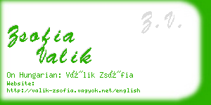 zsofia valik business card